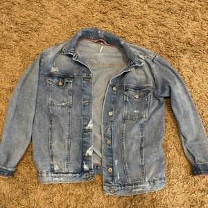 XS (but very oversized) Free People Jean Jacket